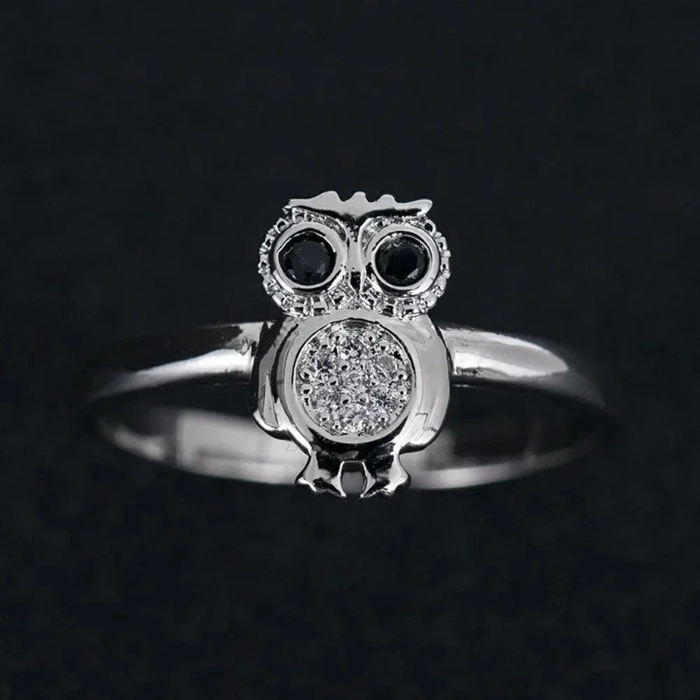 💎 925 Silver Plated 3A CZ Cute Ring for Men Women, FB16FA1042